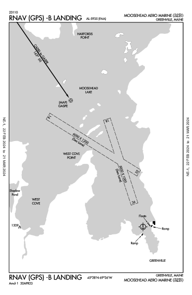 Moosehead Aero Marine Greenville, ME (52B): RNAV (GPS)-B (IAP)